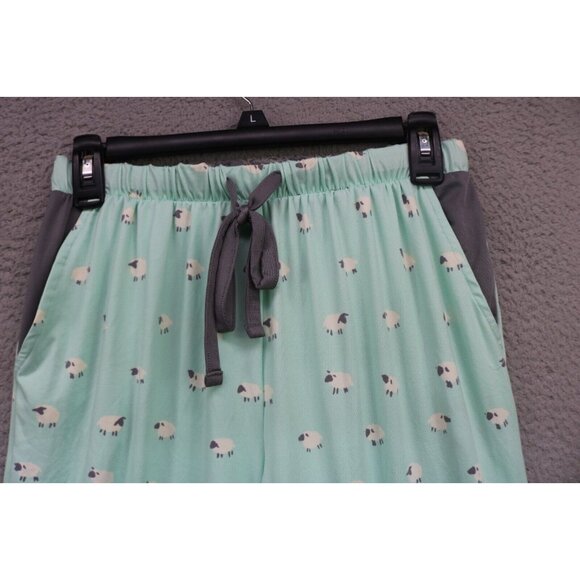Munki Munki Pajama Set-Sheep-Drawstring-Pockets-Size Medium-Capri-Soft - Picture 13 of 16